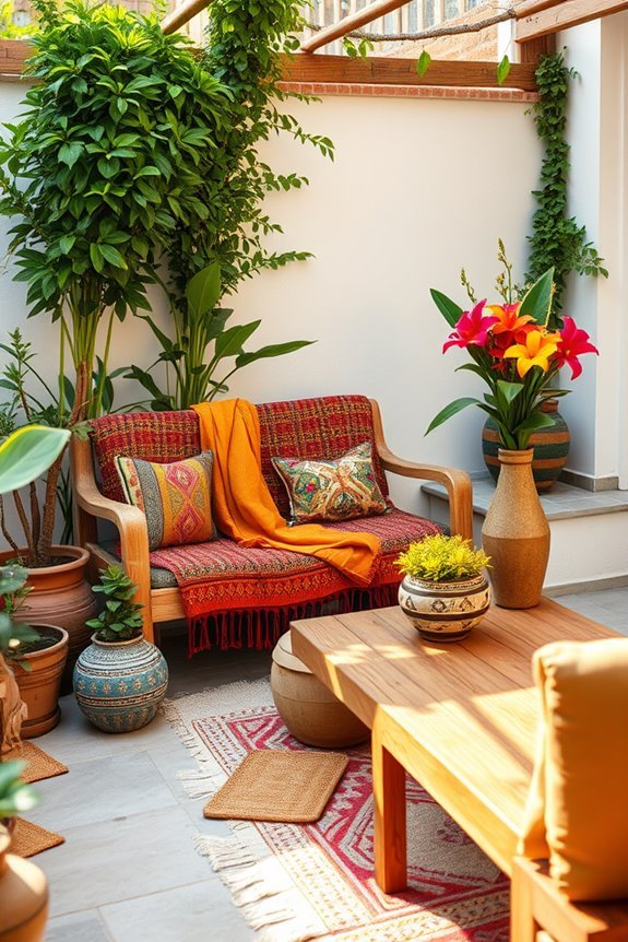 african inspired outdoor retreat