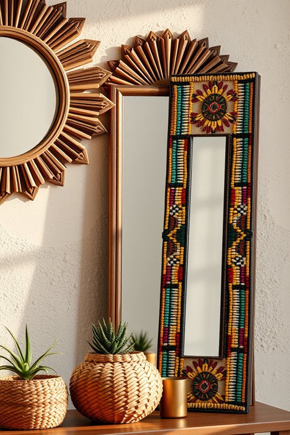 african motif decorative mirrors