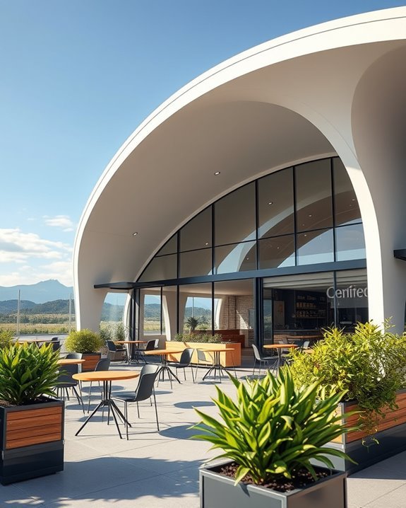 arched roofs enhance aesthetics