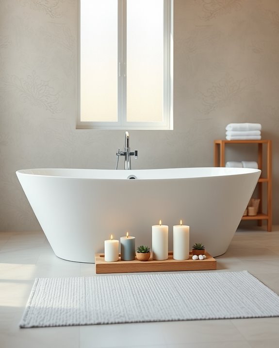 aromatic candle bathroom display