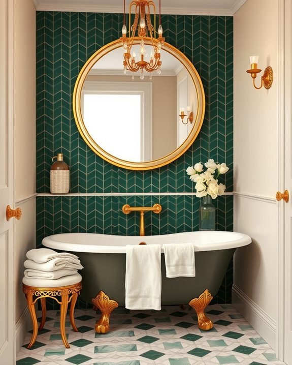 art deco bathroom elegance