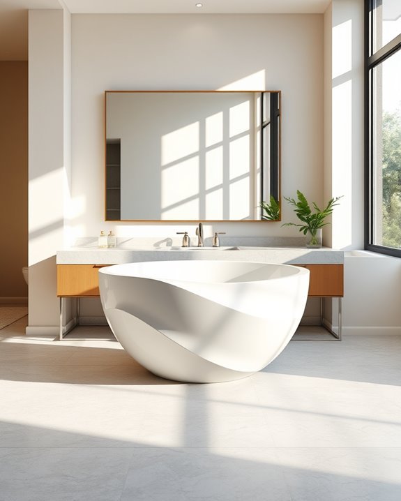 artful freestanding sculptural basins
