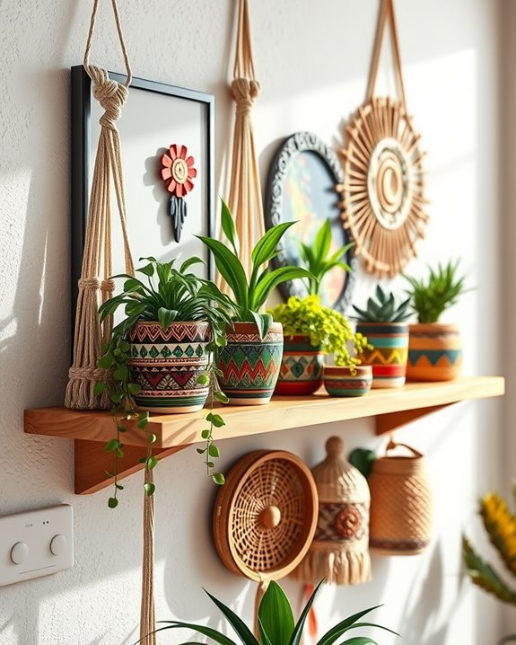 artful wall shelf styling
