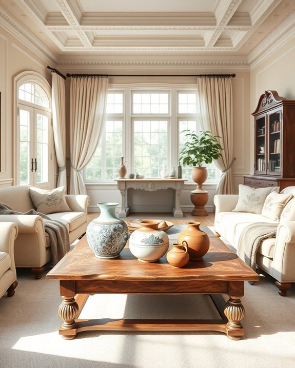 artisan pottery enhances decor