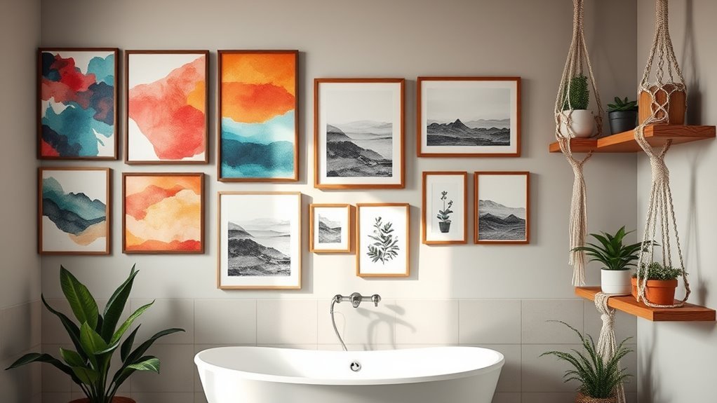 artistic bathroom wall decor