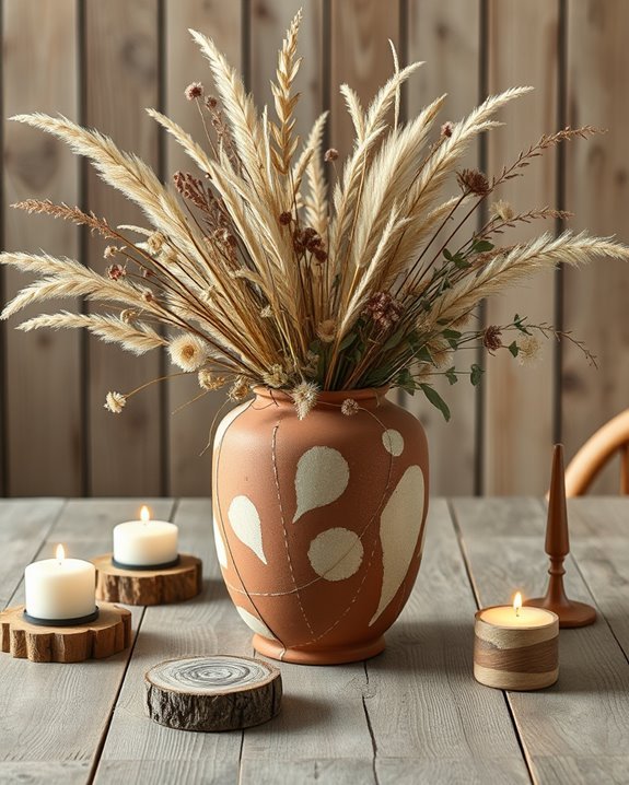 artistic bohemian table centerpieces