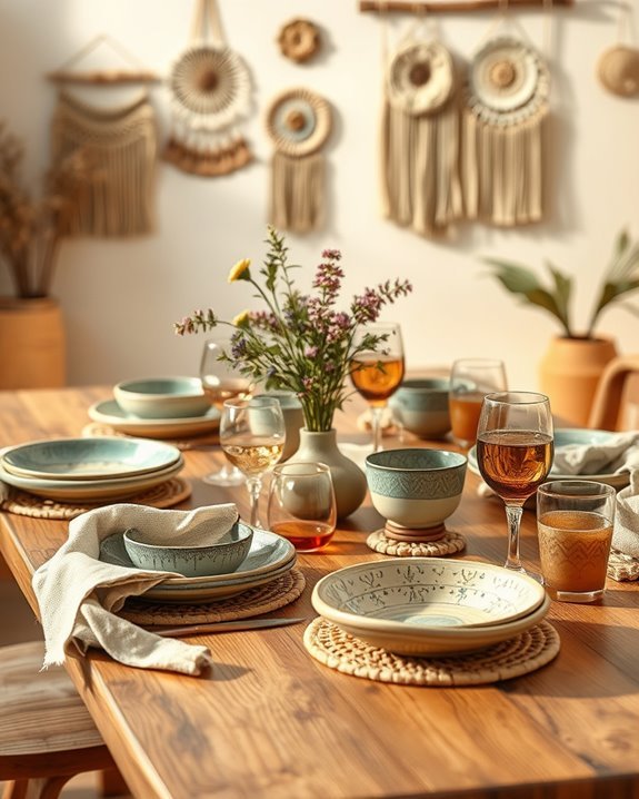 artistic boho tableware collection