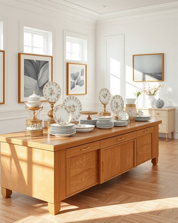 artistic buffet plate displays