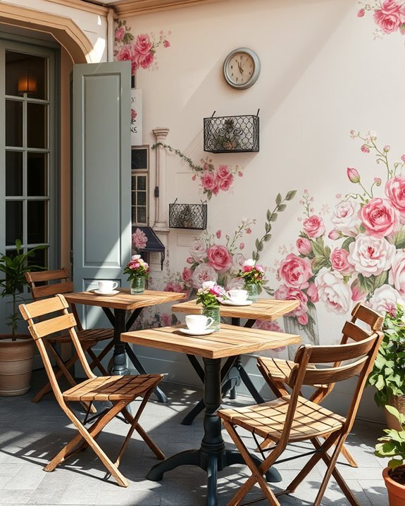 artistic caf wall murals