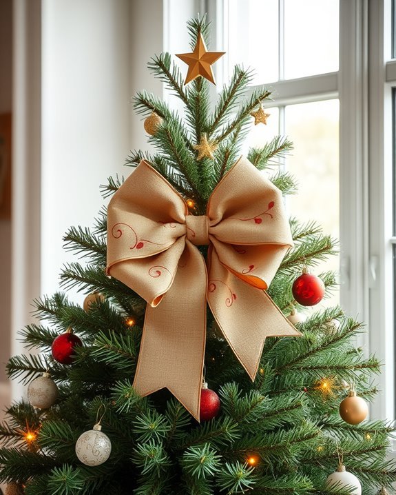 artistic christmas tree bows
