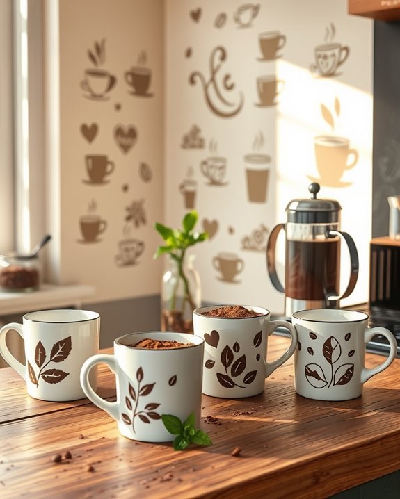 artistic coffee stencil designs