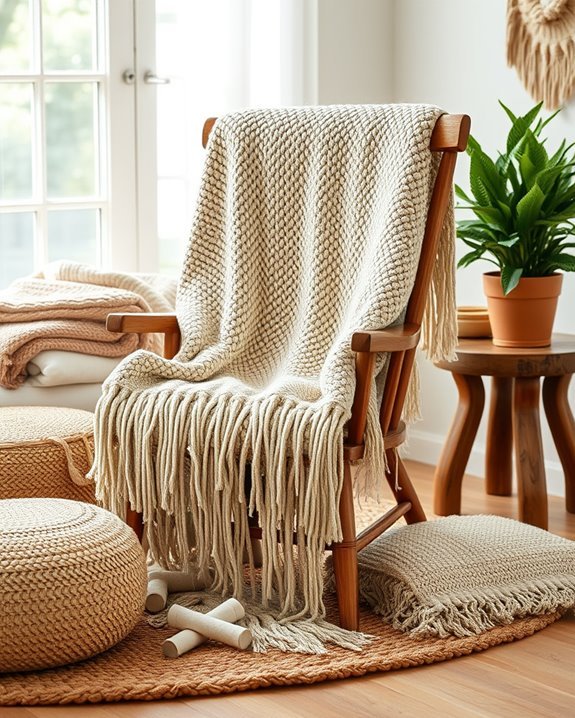 artistic cozy woven blankets