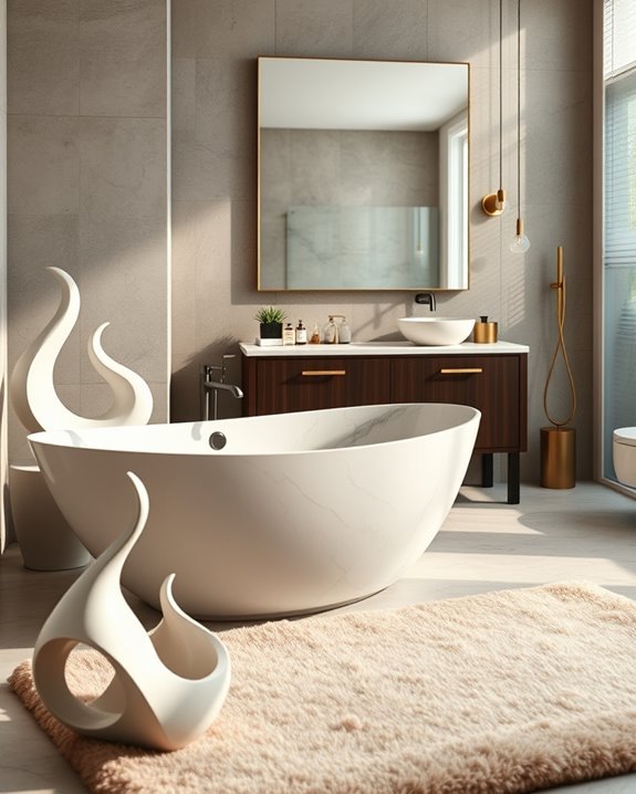 artistic decor enhances ambiance