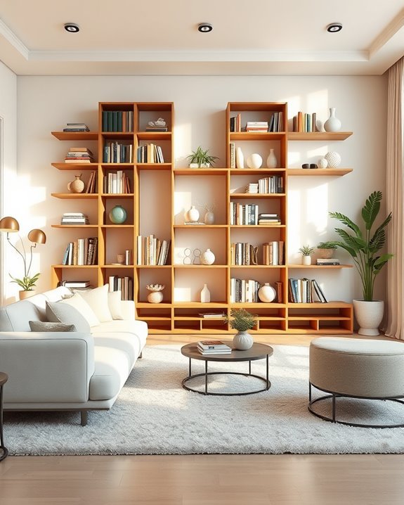 artistic decorative shelving display