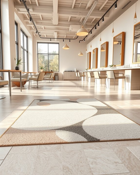 artistic flooring enhances salons