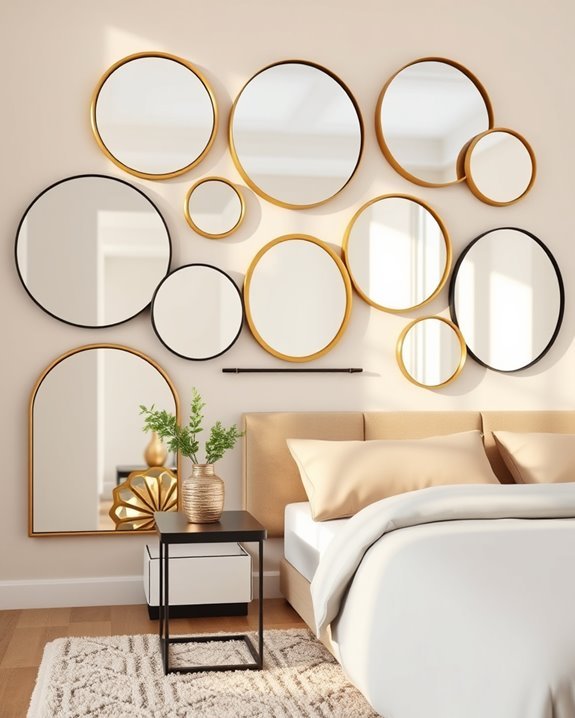artistic mirror arrangements enhance ambiance