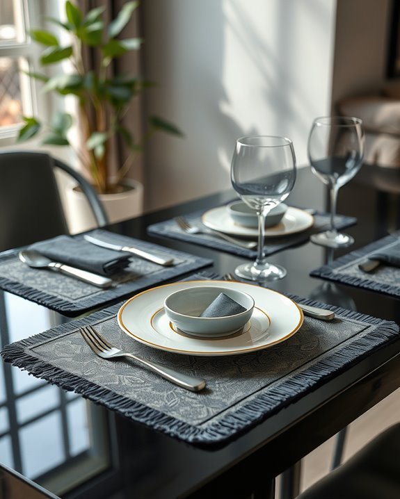 artistic placemats enhance dining