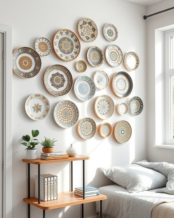 artistic plate wall decor