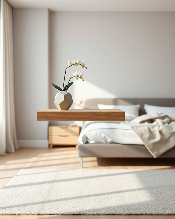 artistic space saving bedside tables