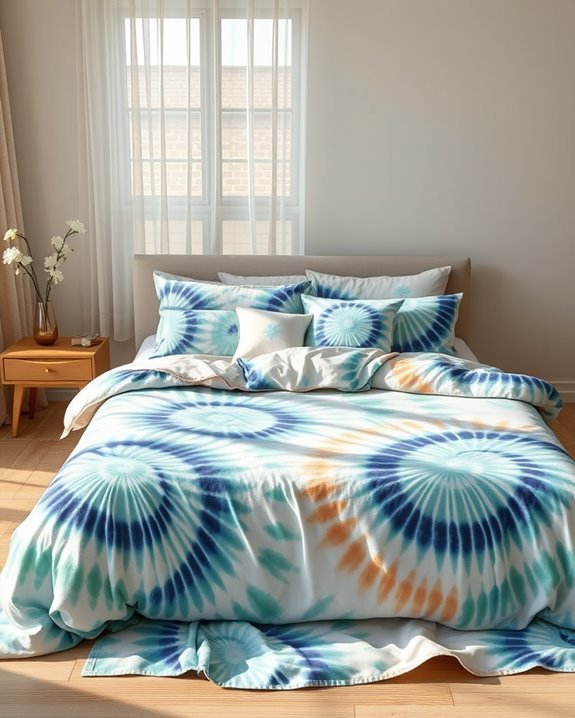 artistic tie dye bedding designs