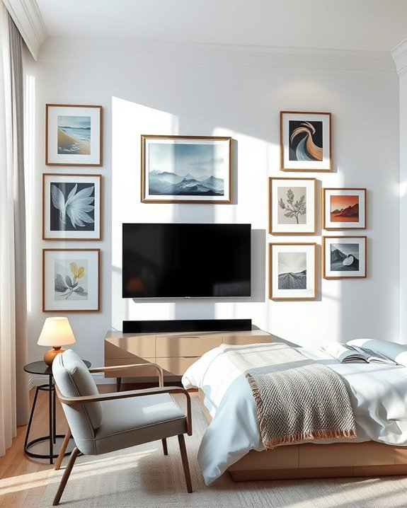 artistic tv wall display