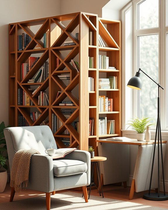 artsy bookshelf divider charm