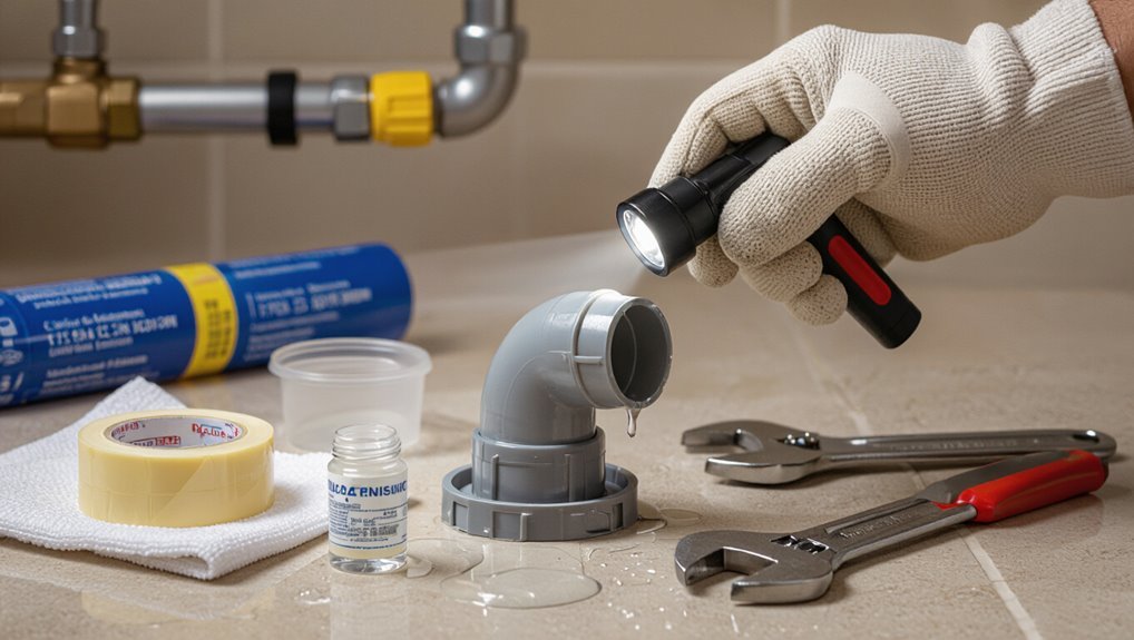 assess pvc pipe leaks