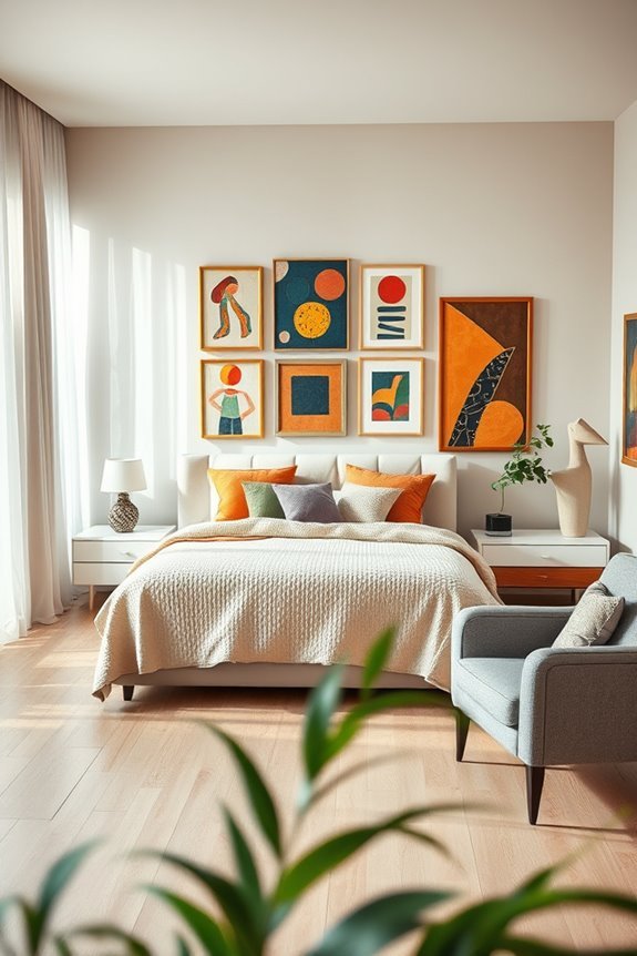 asymmetrical artwork displays ideas