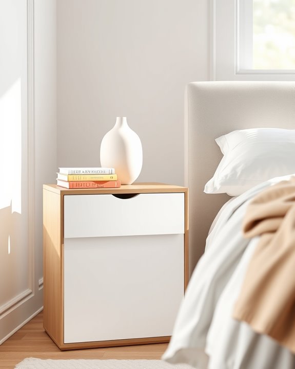 asymmetrical nightstand design benefits