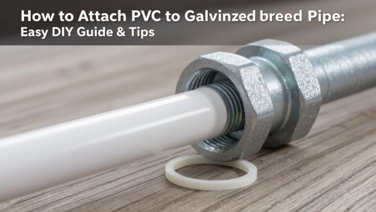 attach pvc to galvanized pipe