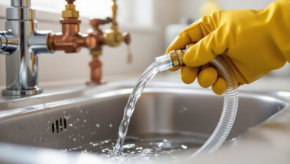 backflushing water line maintenance