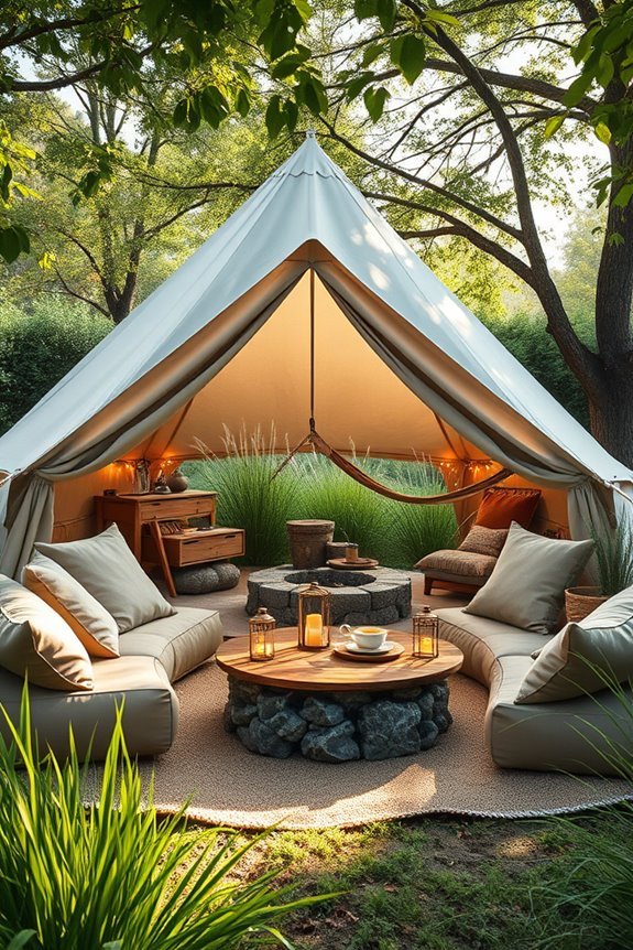 backyard camping and glamping