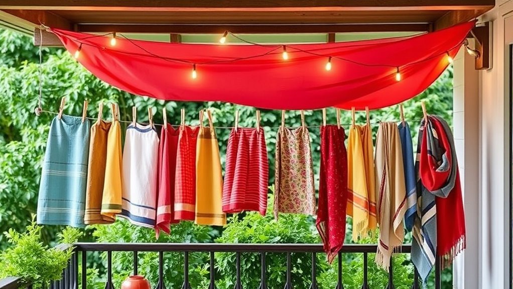 balcony cloth hanging solutions