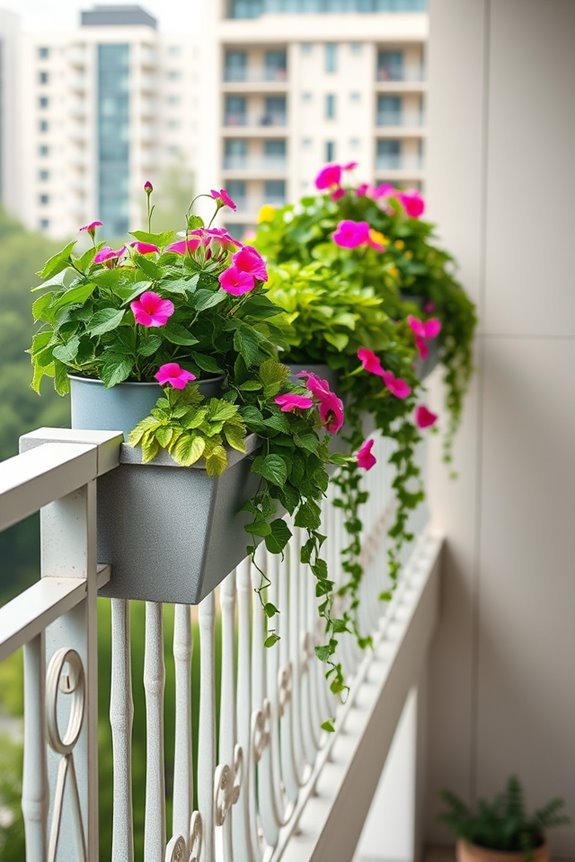balcony greenery with planters