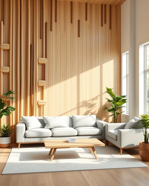 bamboo accent wall transformation