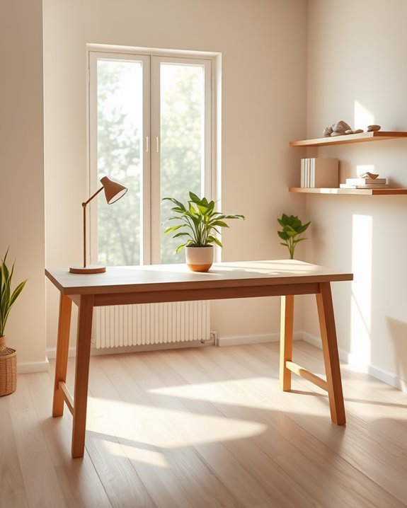 bamboo desks for minimalism