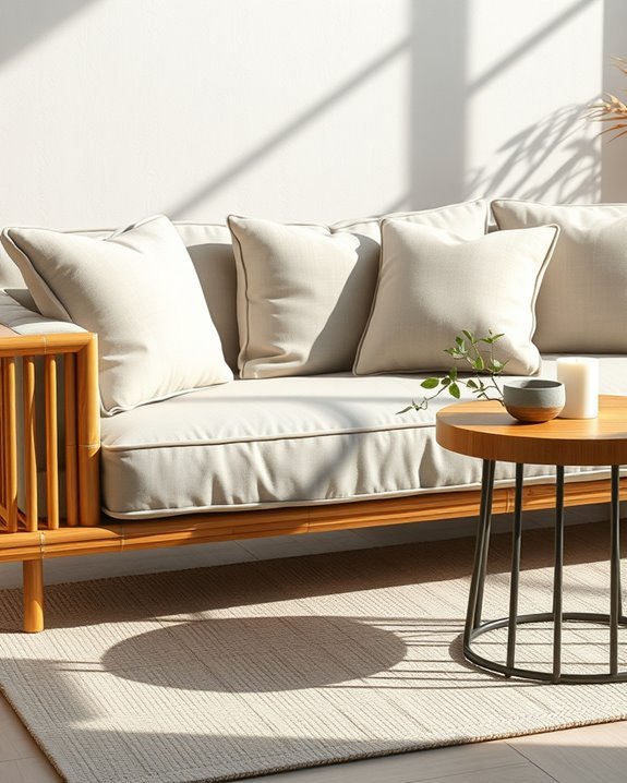 bamboo sofa with removable covers