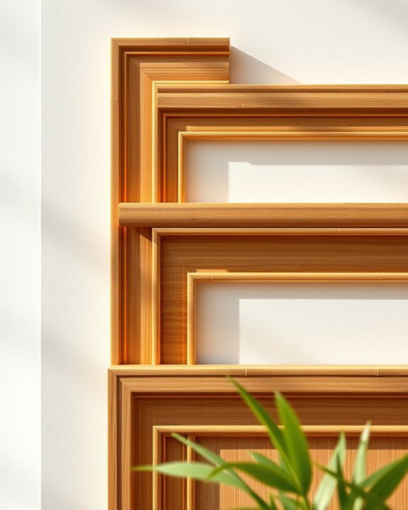 bamboo trim enhances decor