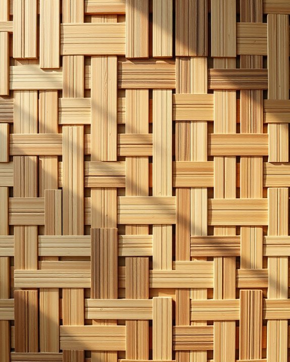 bamboo woven wall textures
