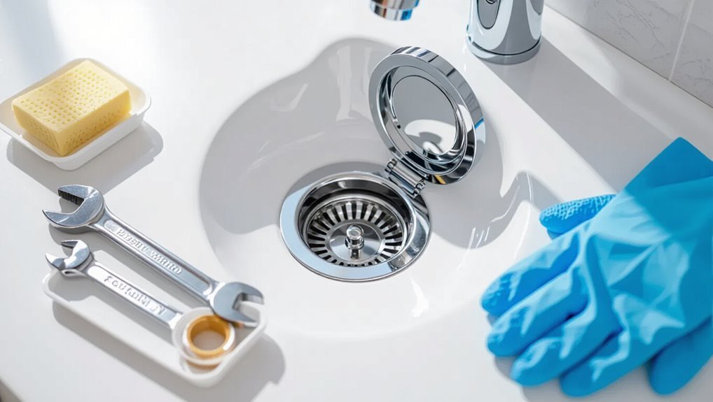 bathroom sink drain removal
