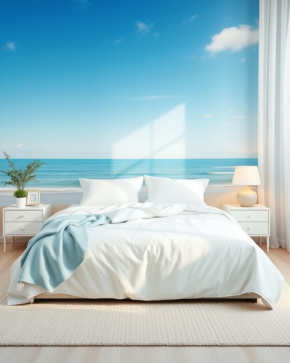 beachy mural bedroom oasis