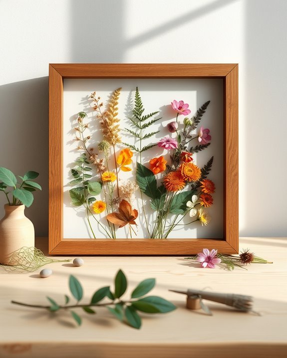 beautiful pressed flower art
