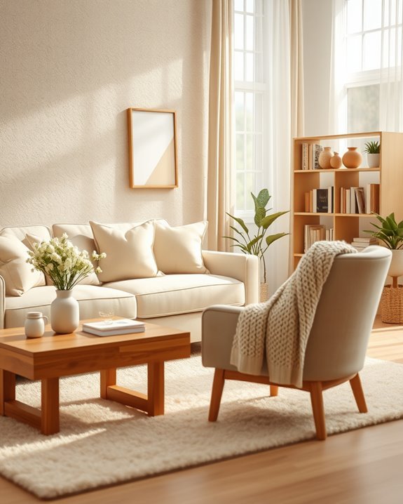 beige decor enhances small spaces