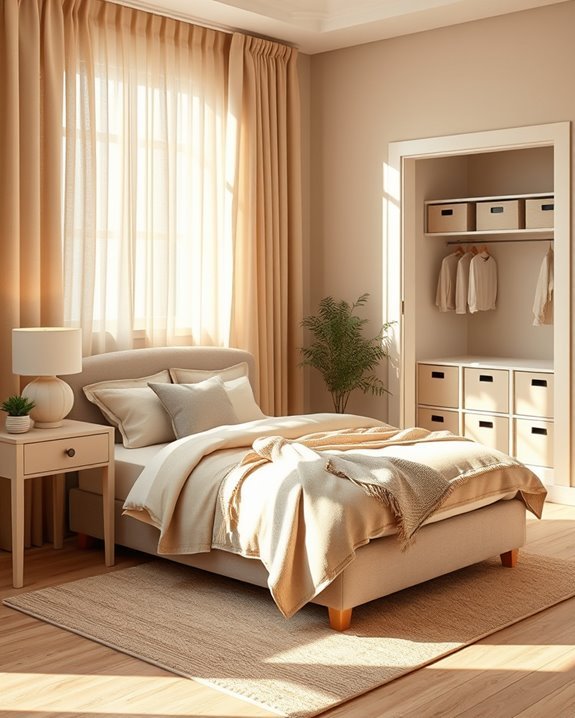 beige enhances small spaces