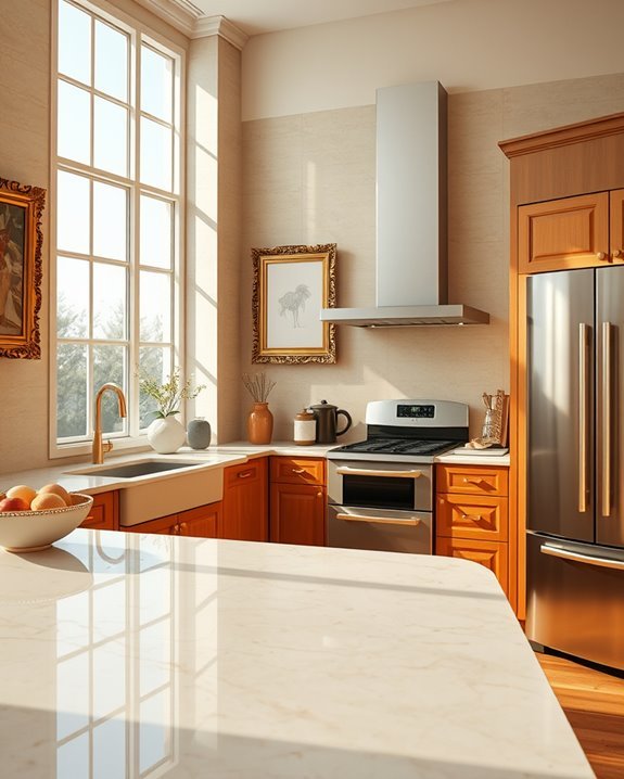 beige walls gold accents