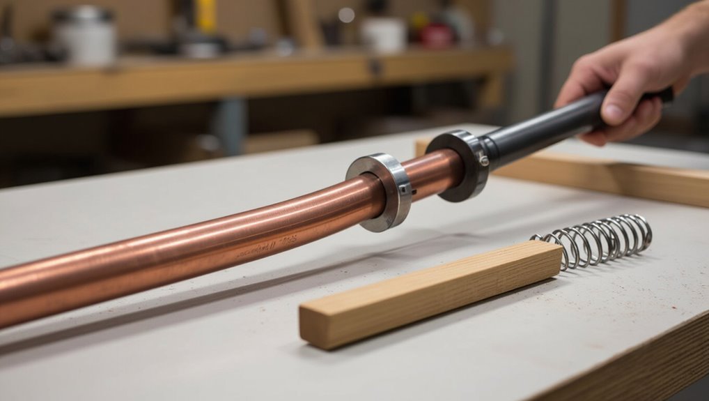 bend copper pipe safely