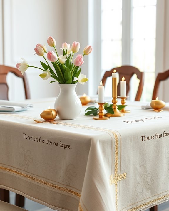 biblical verse themed tablecloths