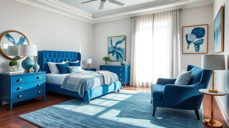 blue furniture bedroom ideas