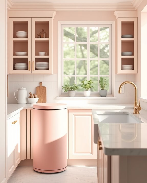 blush pink kitchen elegance