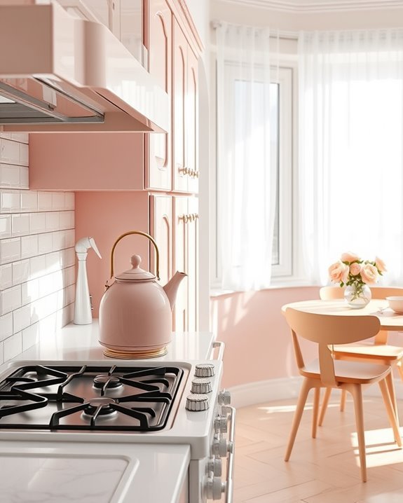 blush pink kitchen transformation